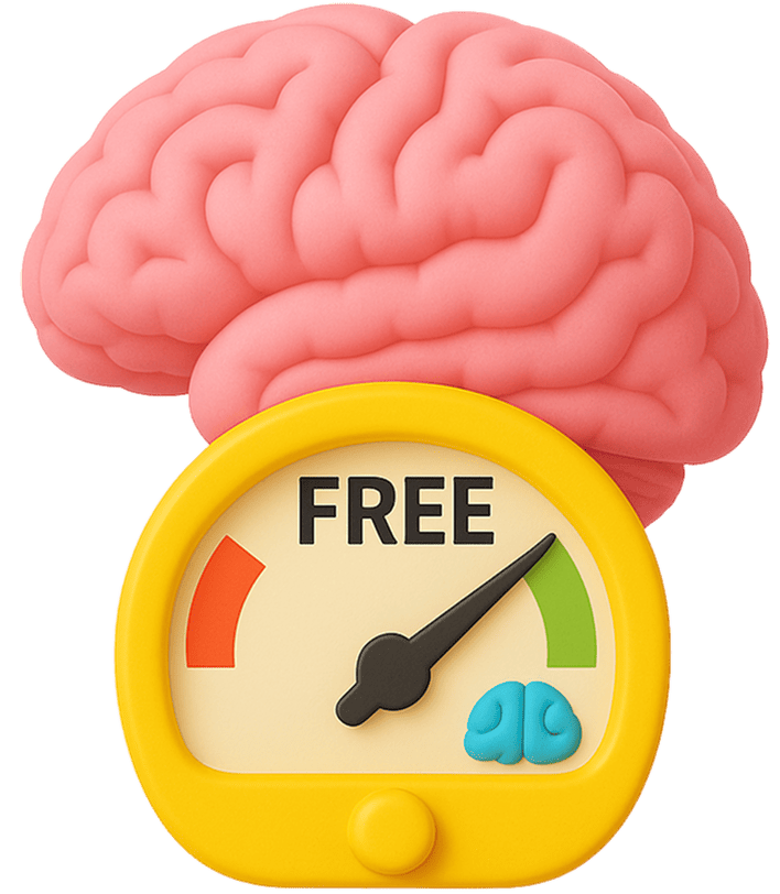 A barin with free iq test meter