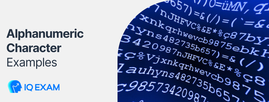 Alphanumeric Character Examples